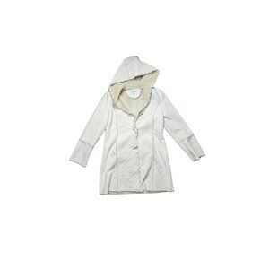 Coldwater Creek Women's White Faux Fur Coat - Size L